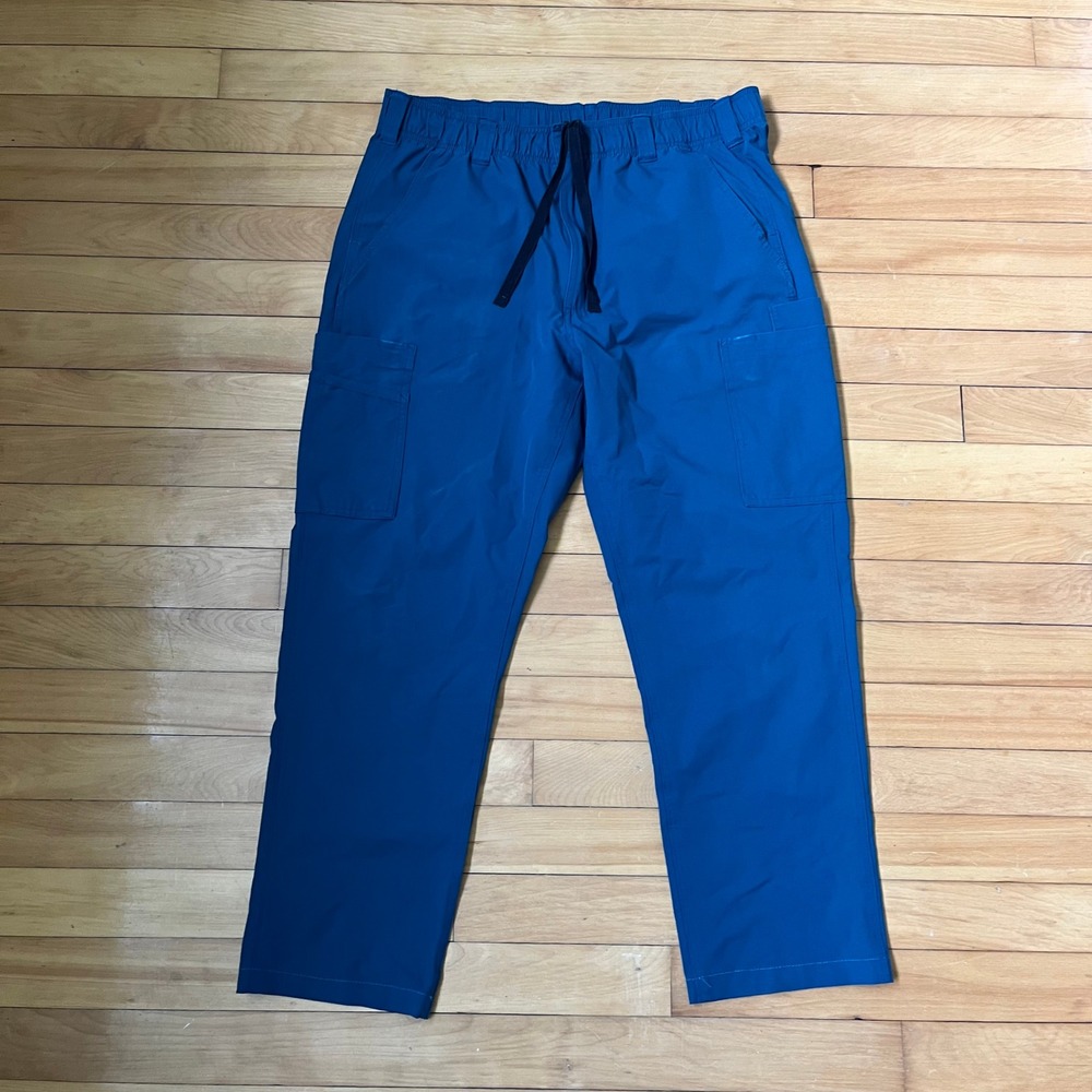 Carhartt Liberty Mens Blue Cargo Scrub Pants C56113 Size Large Regular